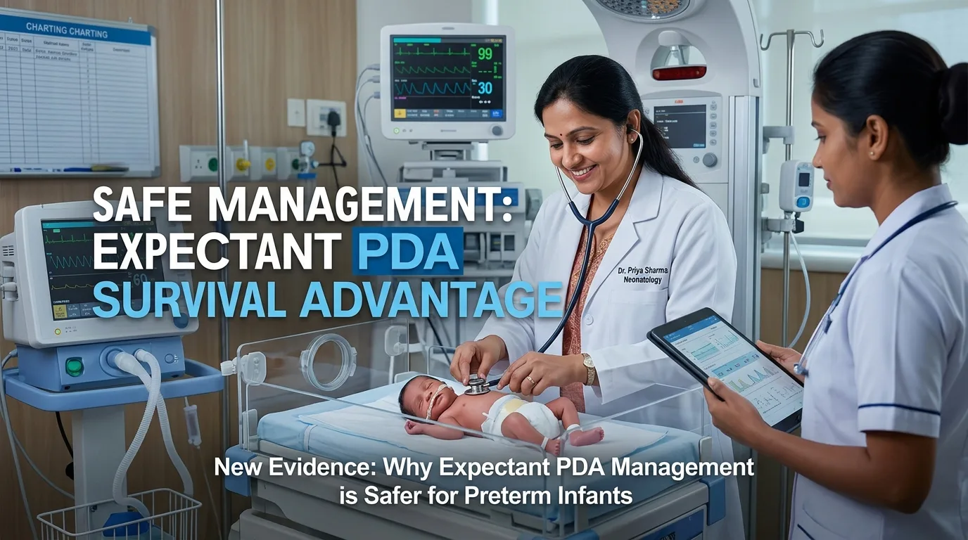 Indian doctor discussing New Evidence: Why Expectant PDA Management is Safer for Preterm Infants