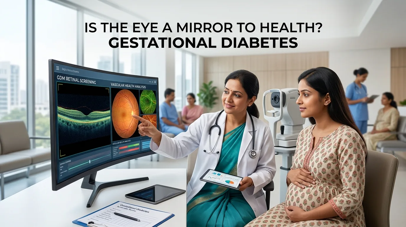 Indian doctor discussing Gestational Diabetes: Is the Eye a Mirror to Health?