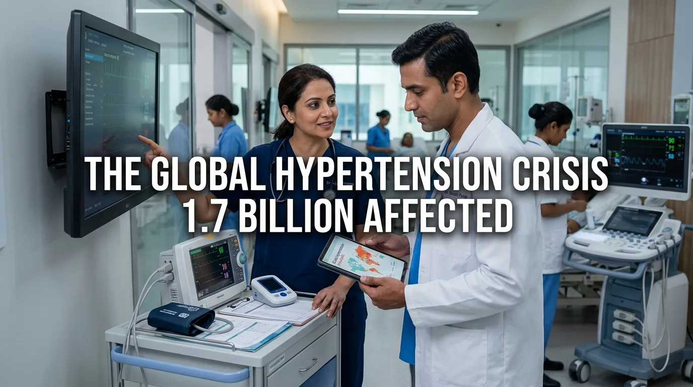 Indian doctor discussing 1.7 Billion Affected: The Global Hypertension Crisis