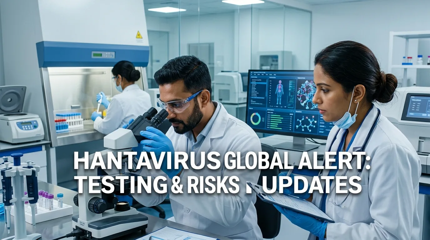 Indian doctor discussing Global Hantavirus Alert: Testing Updates and Risks