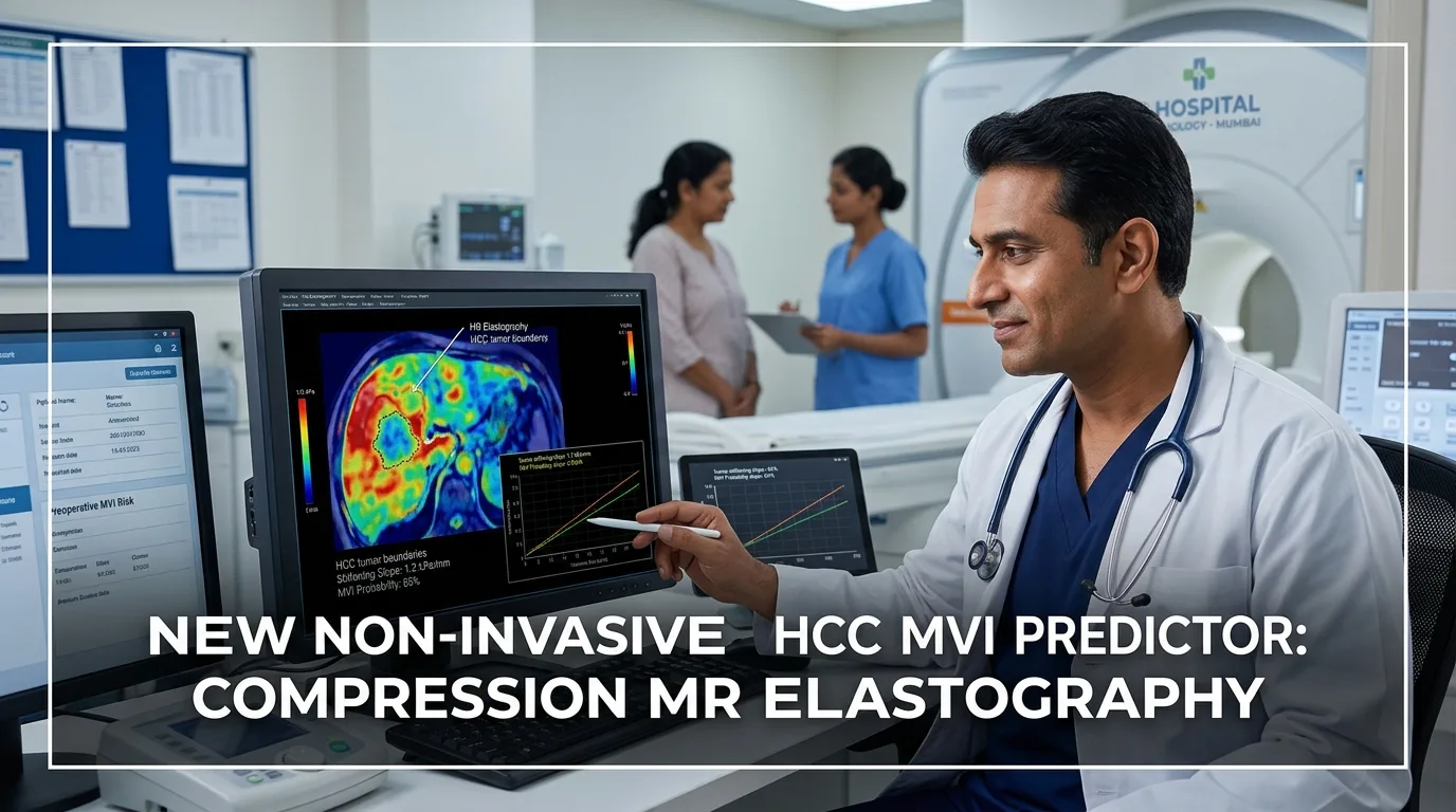 Indian doctor discussing Non-Invasive Tool to Predict Microvascular Invasion in HCC