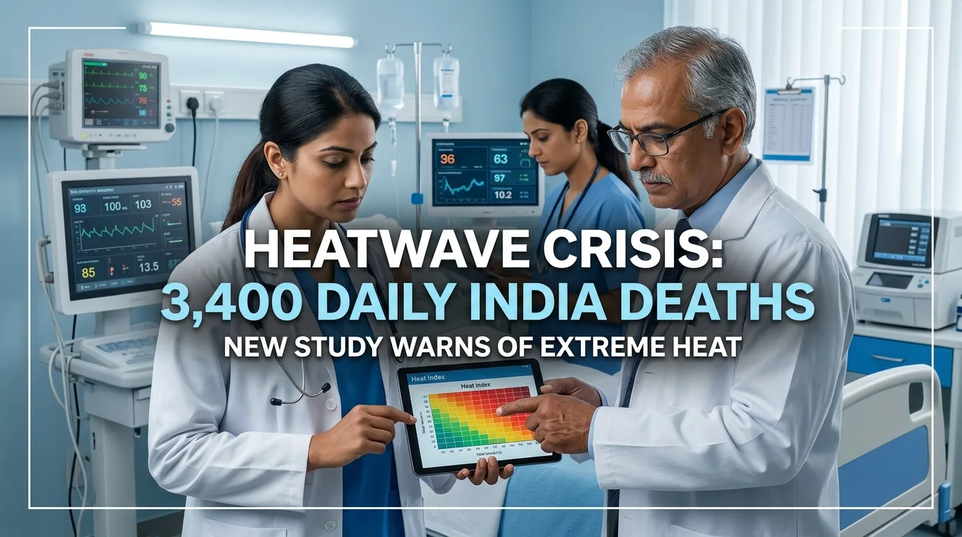 Indian doctor discussing Extreme Heat Kills 3,400 Daily in India, Study Warns