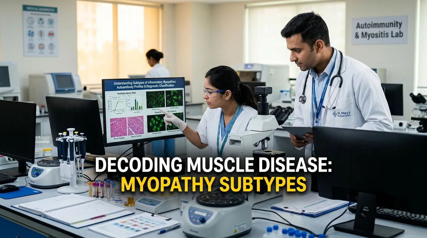 Indian doctor discussing Understanding Subtypes of Inflammatory Myopathies