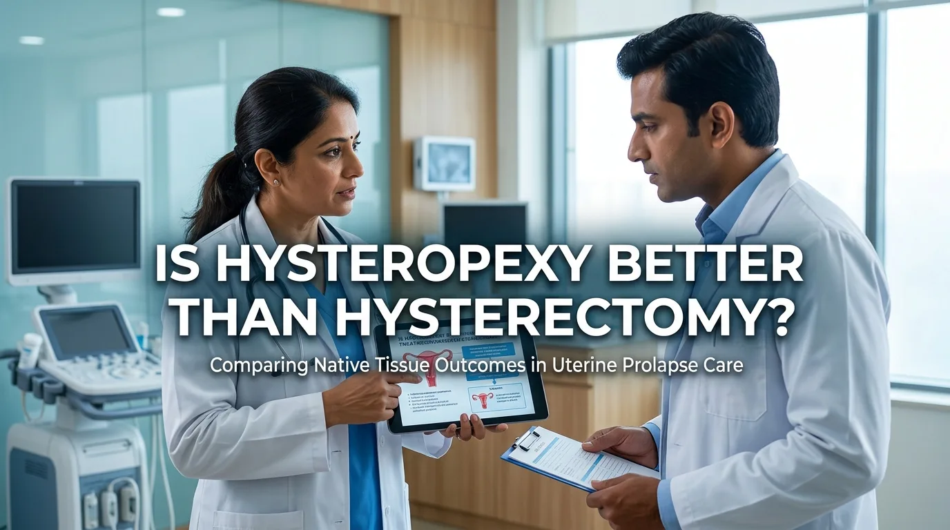 Indian doctor discussing Is Native Tissue Hysteropexy Better Than Hysterectomy?