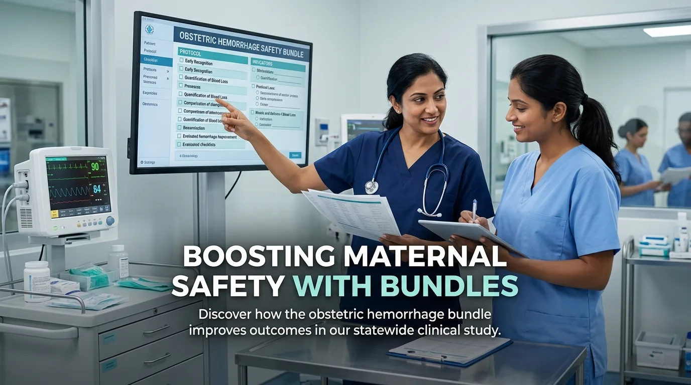Indian doctor discussing Can Safety Bundles Reduce Postpartum Hemorrhage Risks?