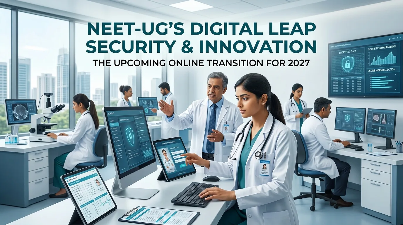 Indian doctor discussing Why NEET-UG Is Moving Online: Security, Shifts, and More