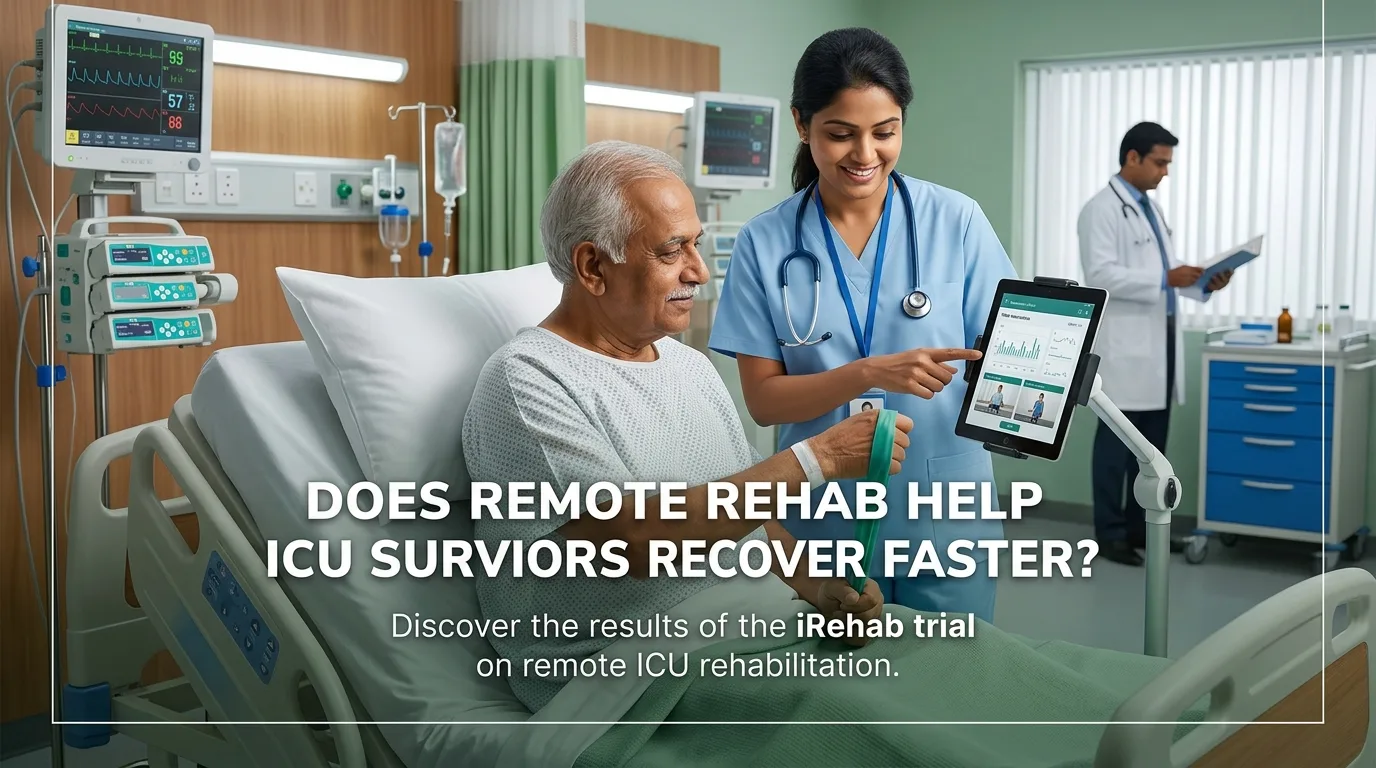 Indian doctor discussing Does Remote Rehab Help ICU Survivors Recover Faster?