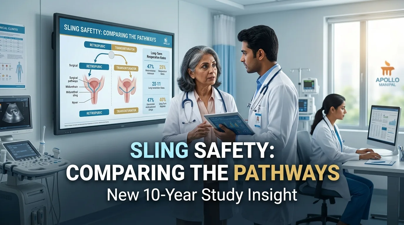 Indian doctor discussing Retropubic vs. Transobturator Sling: Which is Safer?