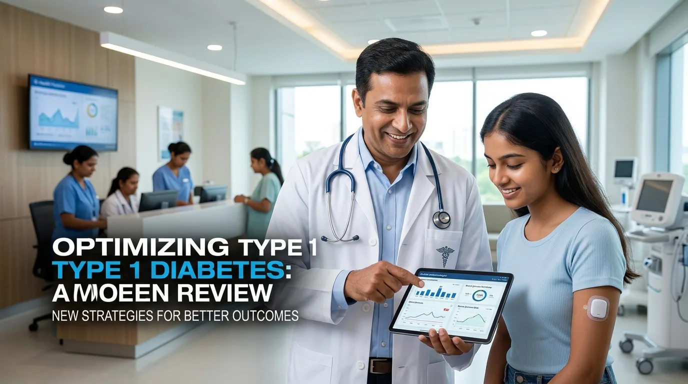 Indian doctor discussing Optimizing Type 1 Diabetes Management: A Modern Review
