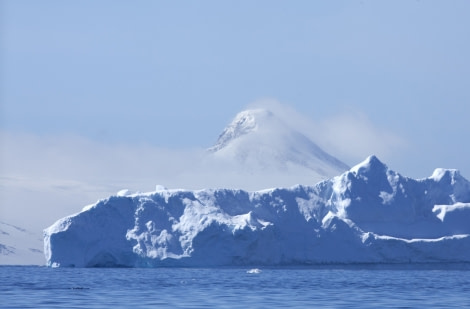 There are huge icebergs in the Weddell Sea