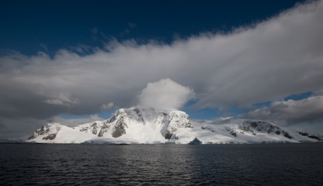 Antarctic Peninsula with snow-capped mountains