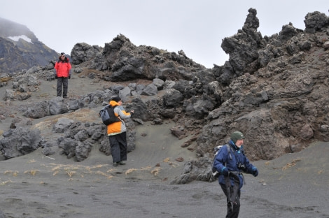 Starting our hike on Jan Mayen