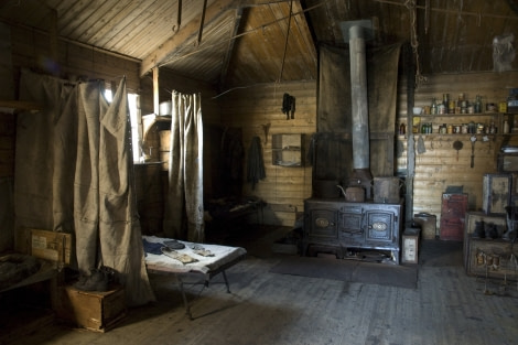 Inside Shackleton's hut at Cape Royds, Ross Sea