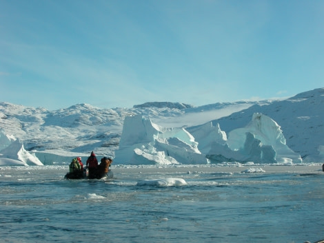 East Greenland, Scoresby sund, typical zodiac cruising scenery