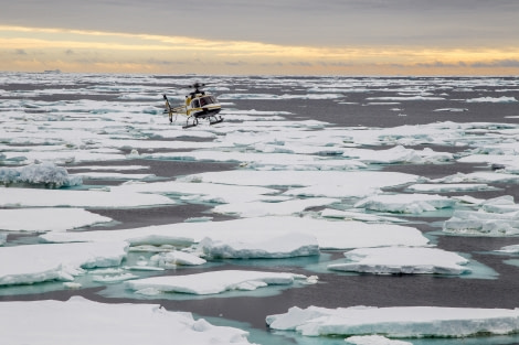 Helicopter flight above the Ross Sea packice