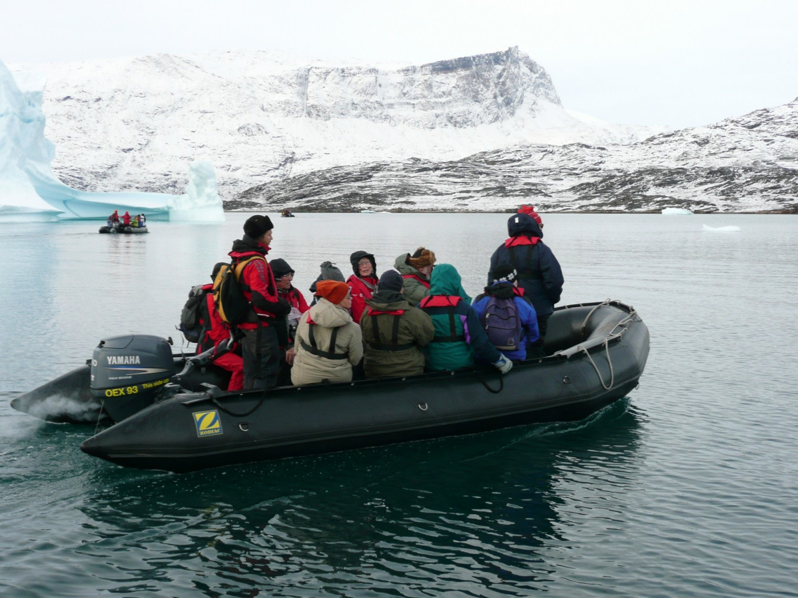 Zodiac cruising in the Arctic