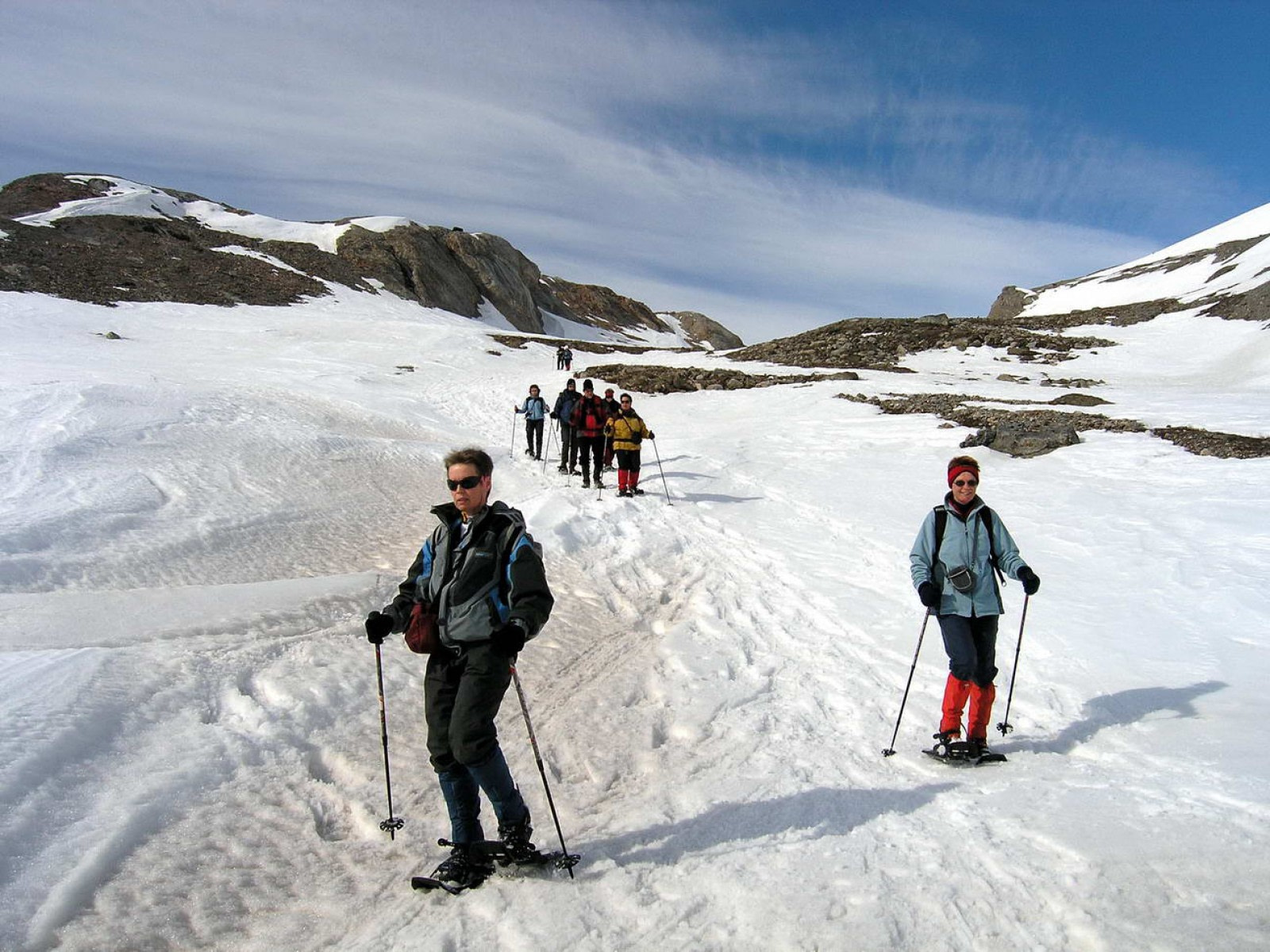 Snowshoeing makes it easier to walk through deep snow