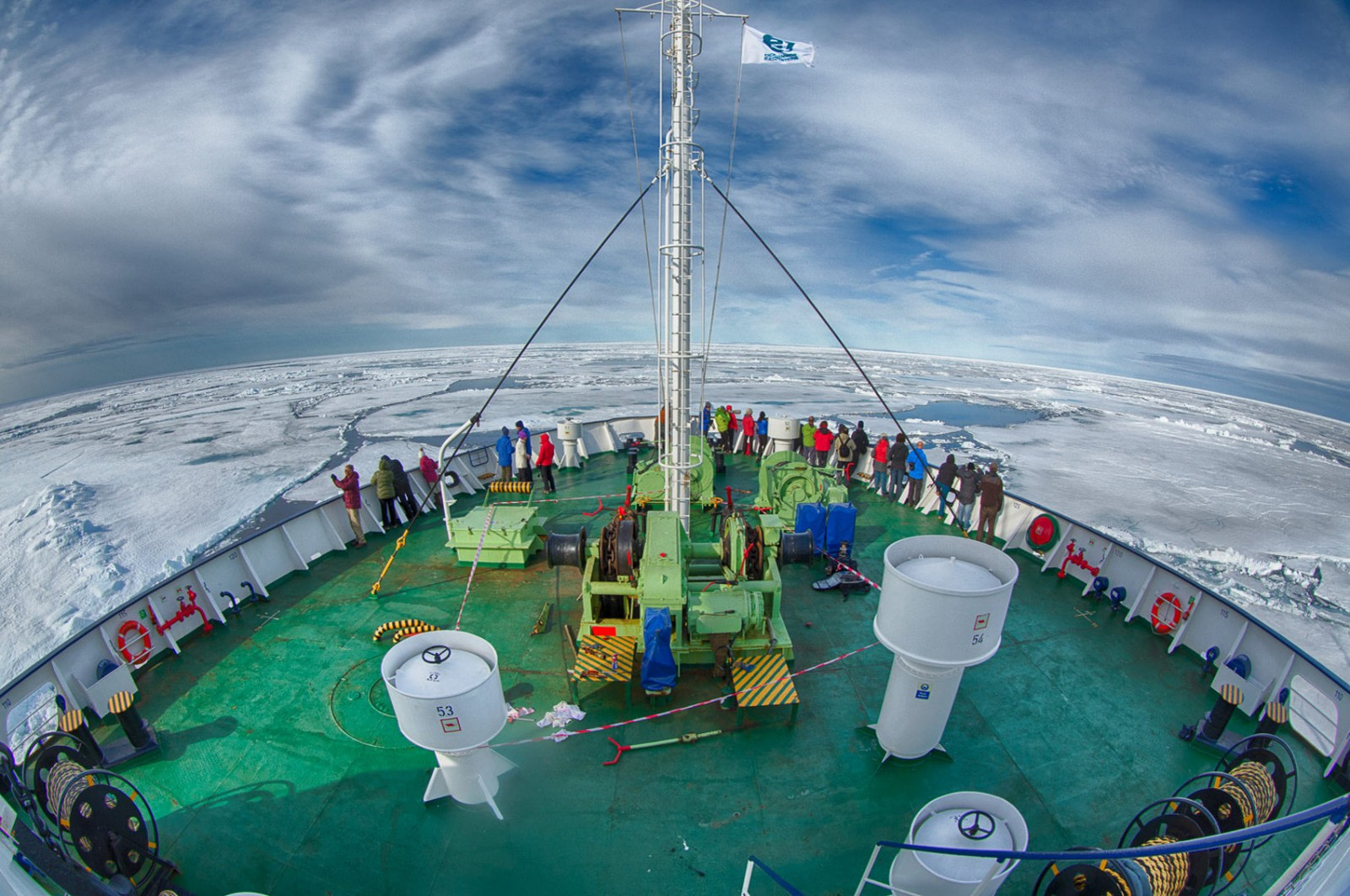 Ortelius in pack ice, Spitsbergen