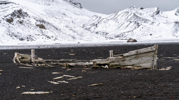 Whalers Bay Deception Island Abandoned Whaling Boat