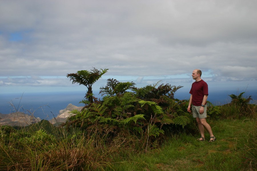 Enjoying the view at Diana's Peak