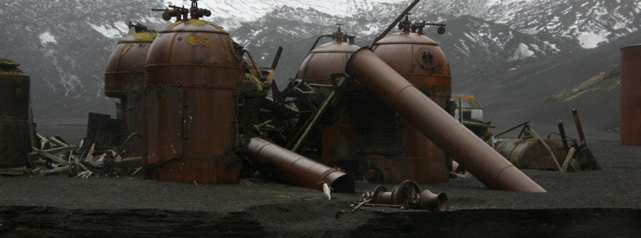 Remains of the whaling station's boilers