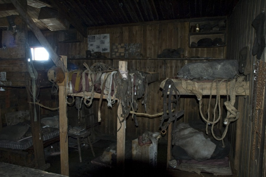 Inside Scott's hut at Cape Evans, Ross Sea