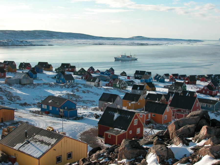 Colourful houses of Ittoqqortoormiit, East Greenland, Scoresby Sund