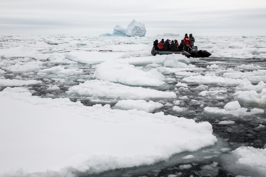 Zodiac cruising in the pack ice of the Amundsen Sea, Ross Sea