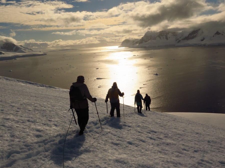 PLA30-17_11th Kansessa Point 01 - Descending fro the summit in late afternoon sun MAL HASKINS-Oceanwide Expeditions.JPG