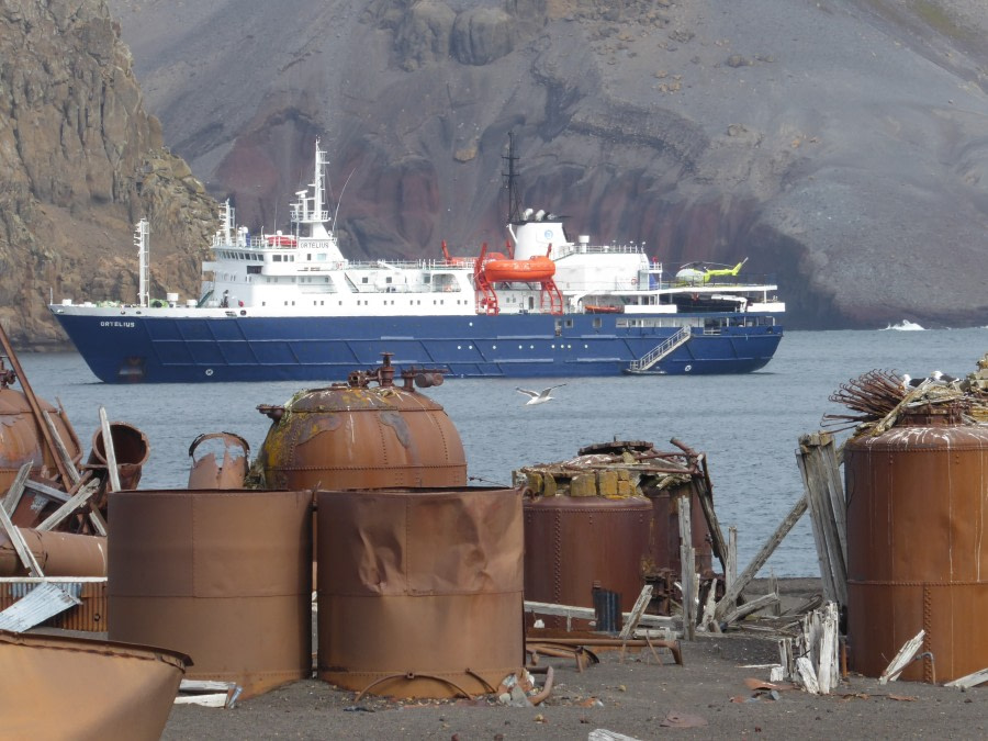 OTL27-17_16Jan, Day 4 Victoria Salem. Ortelius with whale blubber cookers-Oceanwide Expeditions.JPG