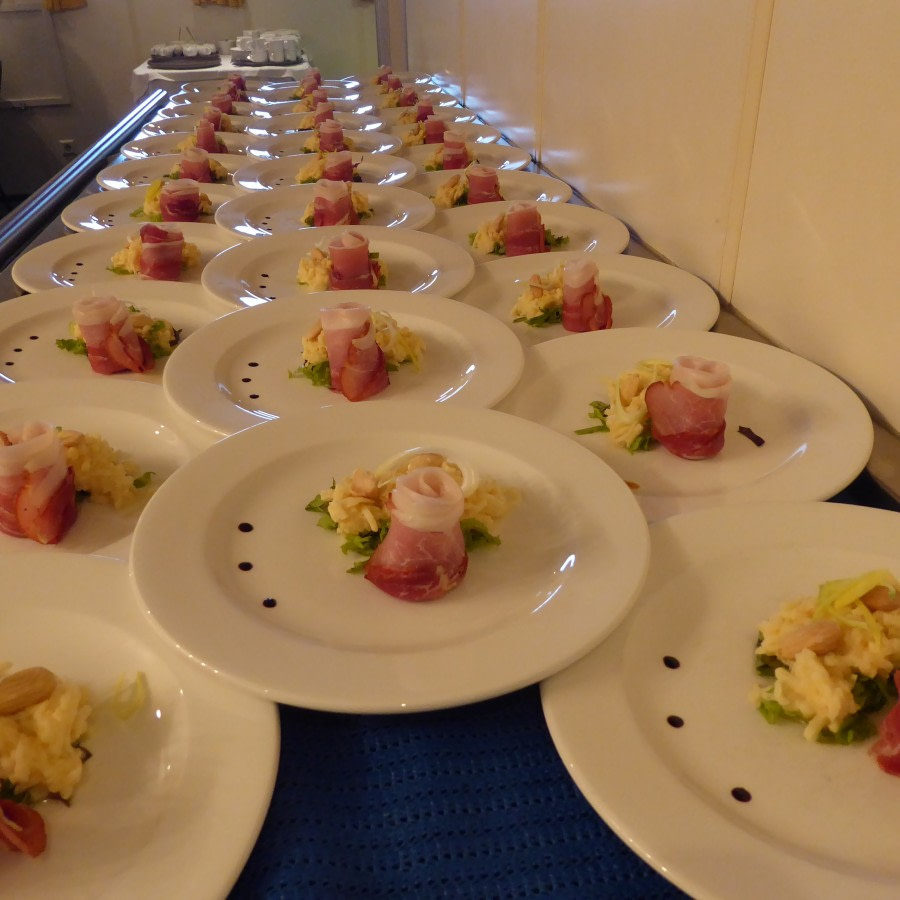 OTL28-17, Ross Sea,Day 19 Victoria Salem. Starters for dinner-Oceanwide Expeditions.JPG