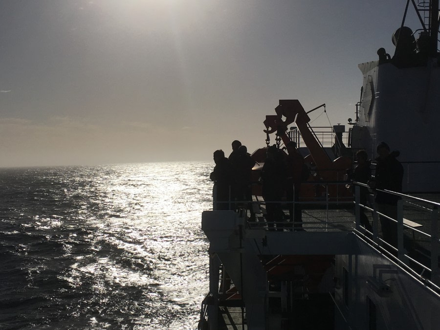 At sea to the Falkland Islands