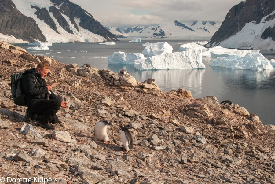 PLA32-20, Day 04, 12 March, German passenger with pinguinDorette Kuipers - Oceanwide Expeditions.jpg