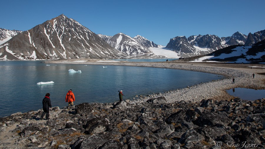 Magdalenafjord, Gullybukta, Gravnesodden and Waggonwaybreen Glacier