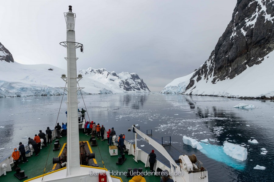 Lemaire Channel followed by Pleneau Island zodiac cruise and landing at Petermann