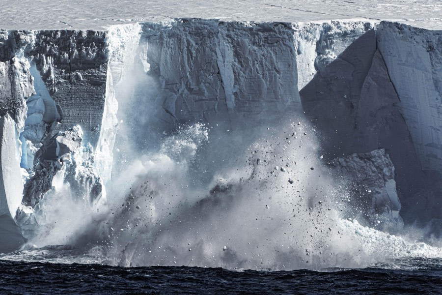 Calving iceberg