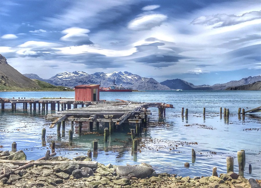 Lenticular clouds at Grytviken