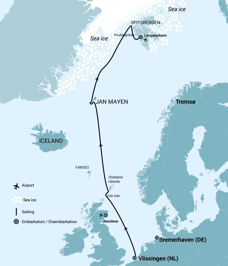 Cruise route Cruise route
