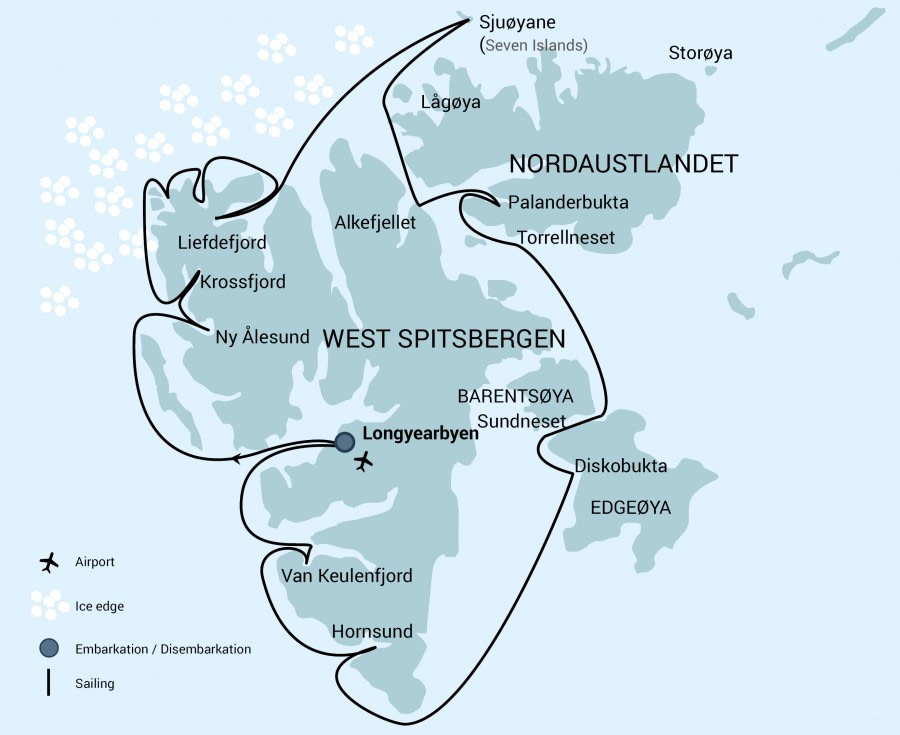 Cruise route Cruise route