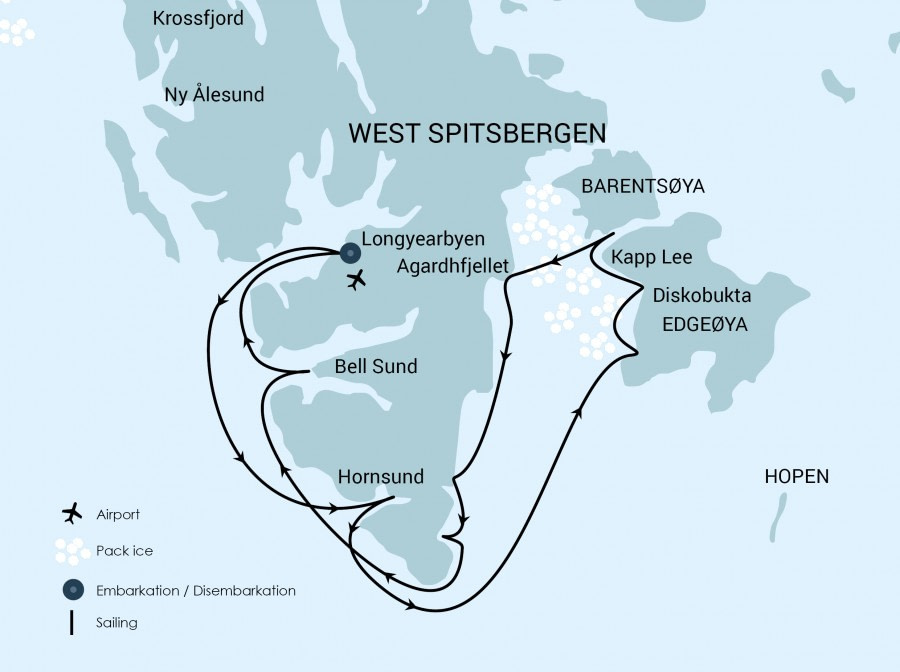 Cruise route Cruise route
