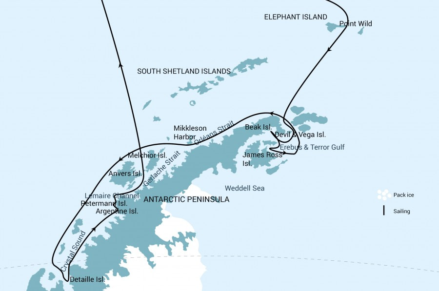 Cruise route Cruise route
