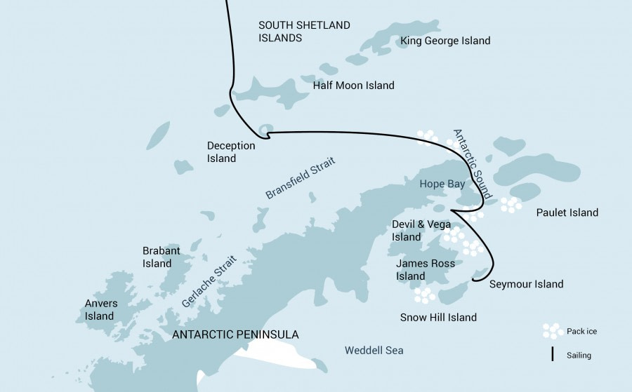 Cruise route Cruise route