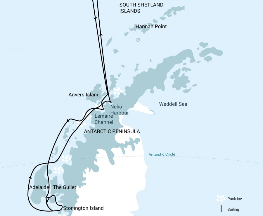 Cruise route Cruise route