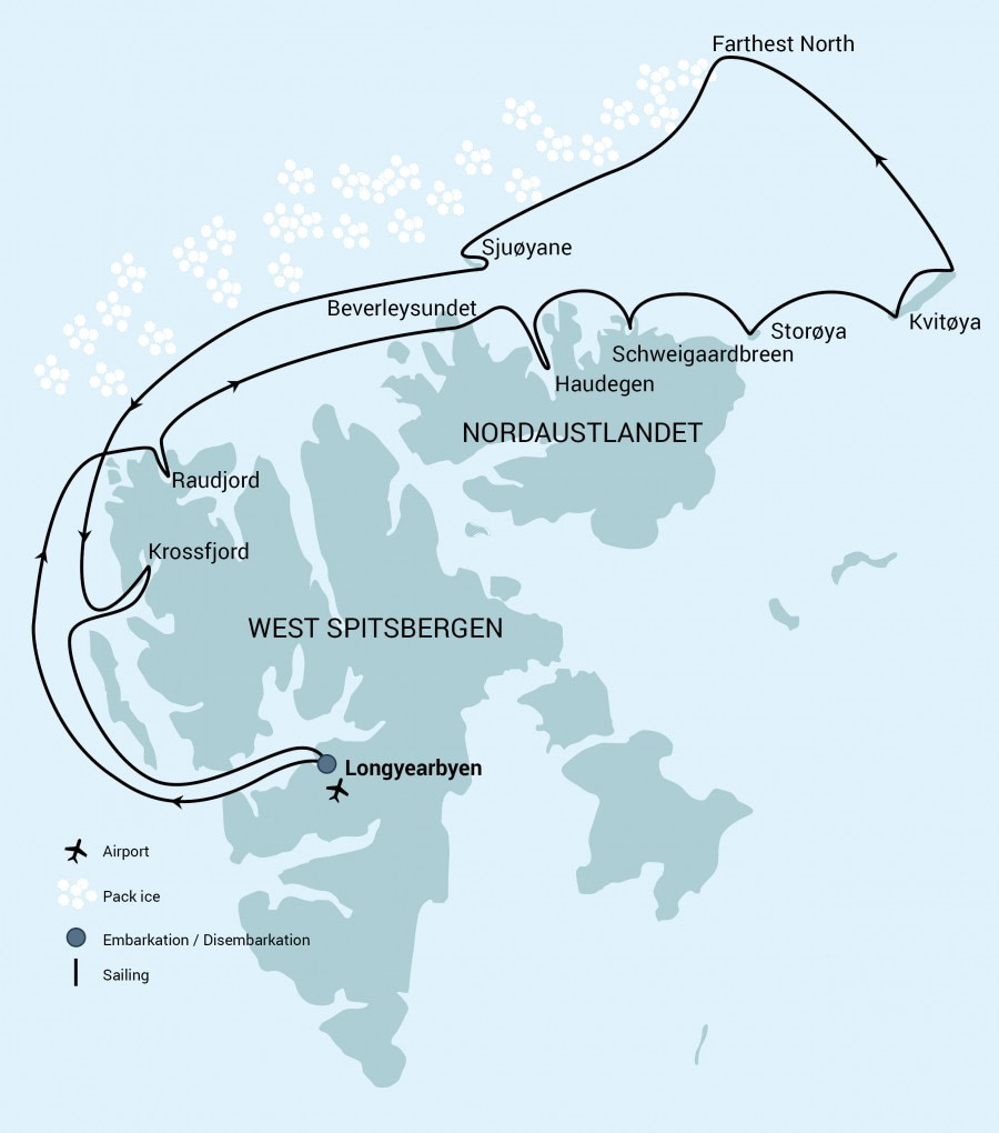Cruise route Cruise route