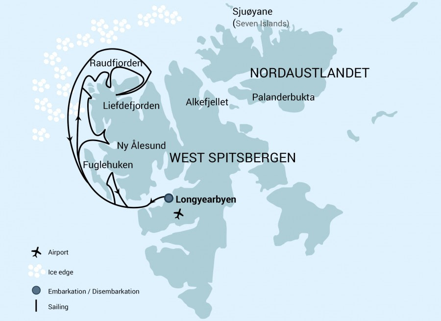 Cruise route Cruise route