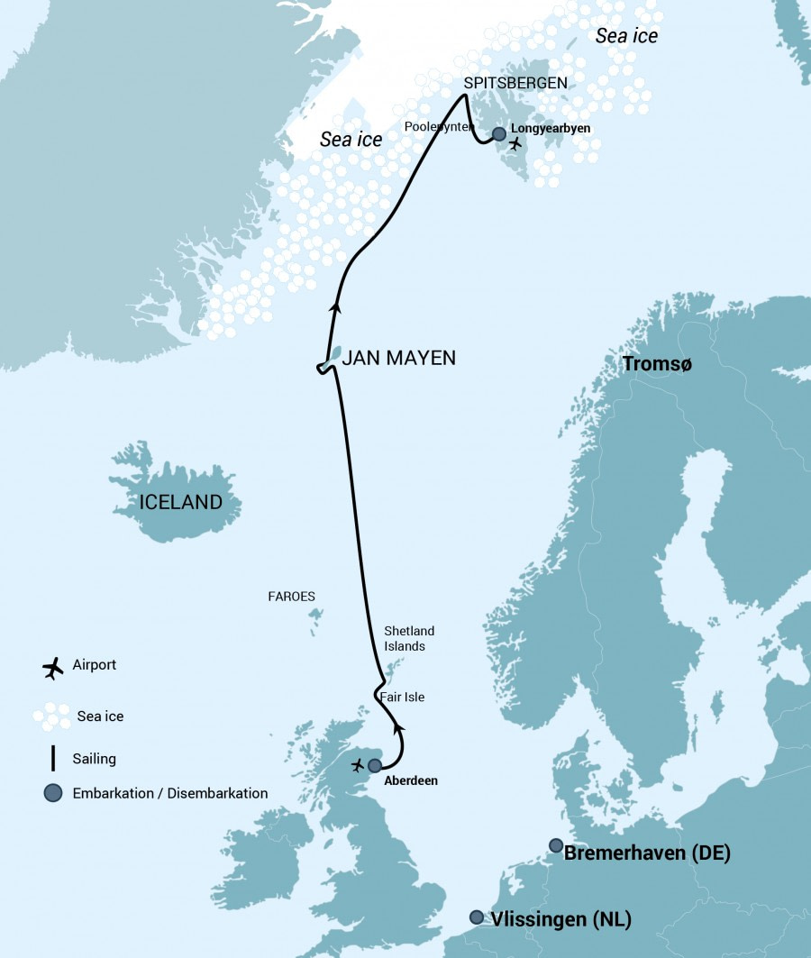 Cruise route Cruise route