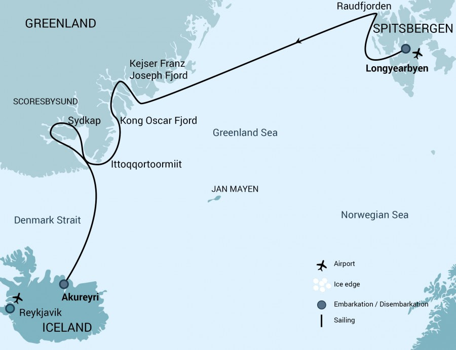 Cruise route Cruise route