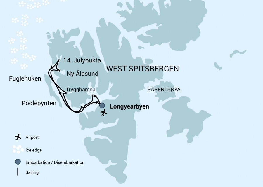 Cruise route Cruise route