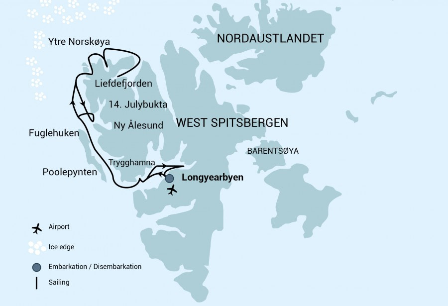 Cruise route Cruise route