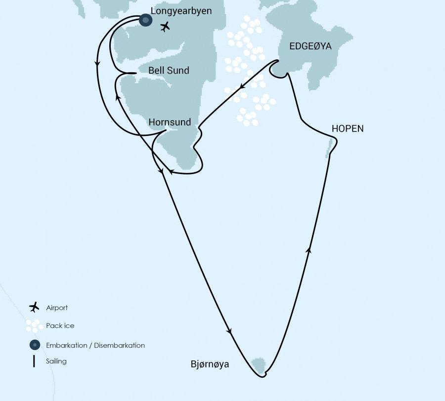 Cruise route Cruise route